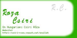 roza csiri business card