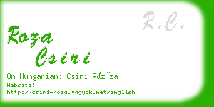 roza csiri business card